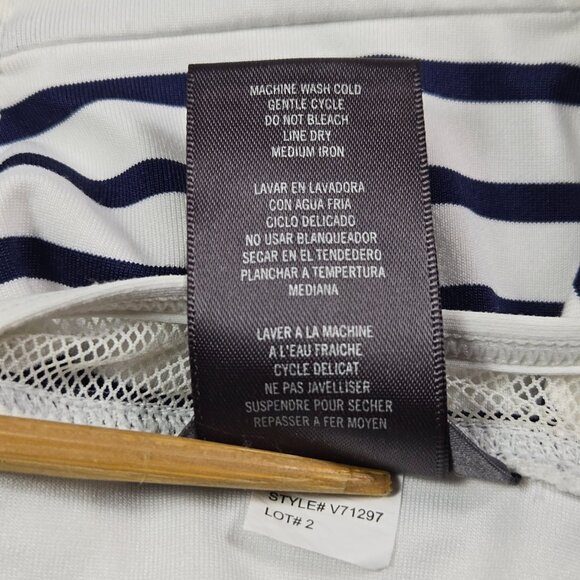 Vince Camuto Striped Mesh One Piece‎ Swimsuit Resort Ready Size 12 - Picture 6 of 8